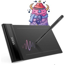 Techtic Veıkk S640 6X4INÇ Grafik Dijital Tablet 8192 Seviye Pilsiz Kalem Desteği Android Windows Mac Uyumlu
