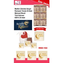 Mynil Madlen Çikolata Sargılı Ramazan Temalı 25 Adet - Mehmet Efendi Türk Kahvesi 6gr x 25 Adet