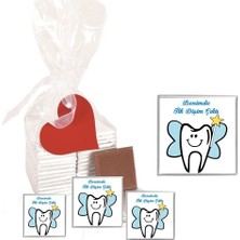 Mynil Madlen Çikolata Benimde Ilk Dişim Çıktı 15 Adet Jelatin Poşette Kurdelalı Kalp Etiketli