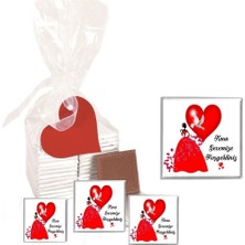 Mynil Madlen Çikolata Kına Gecemize Hoşgeldiniz Marka 25 Adet Jelatin Poşetli Kalpli Etiketli