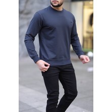 Fors Life Bisiklet Yaka Basic Erkek Sweatshirt