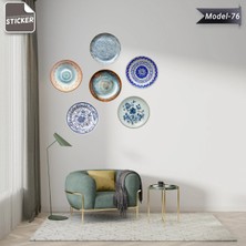 Akıllı Kağıt Ev Dekorasyon Tabak  Sticker (Model-76)