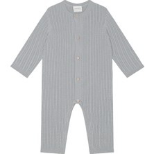 Antebies Gri Triko Uzun Kollu Bebek Patiksiz Tulum