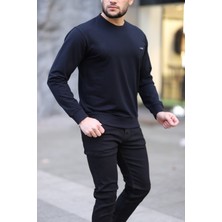 Fors Life Bisiklet Yaka Basic Erkek Sweatshirt