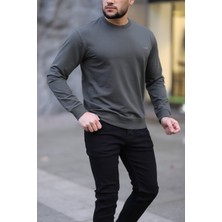 Fors Life Bisiklet Yaka Basic Erkek Sweatshirt