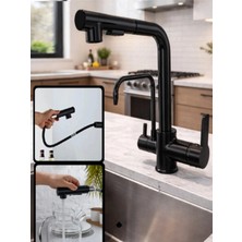 Fualora Spiralli Fonksiyonel Arıtmalı Mutfak Bataryası Siyah