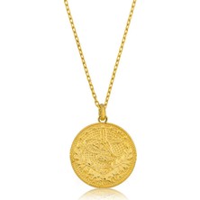 Gümüş Reşat Altın Bayan Kolye