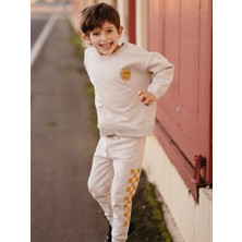 Antebies Bej Sarı Uzun Kollu Erkek Çocuk Sweatshirt