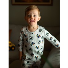 Antebies Organik Gri Uzun Kollu Erkek Bebek Eşofman Takımı