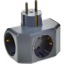 Viko Yonca Plus Gri Üçlü Topraklı Priz VK-90303005-ZM