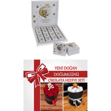 Mynil Yenidoğan Hoş Geldin Bebek Çikolatası 48'li Hediye Ayıcıklı Gül Kutunu Kendin Seç