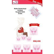 Mynil Madlen Çikolata Sargılı Kız Bebek Hoş Geldin Bebek 50 Adet