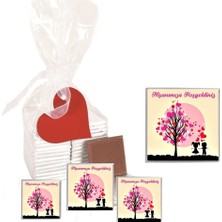 Mynil Madlen Çikolata Nişanımıza Hoşgeldiniz Marka 25 Adet Jelatin Poşette Kurdelalı Kalp Etiketli