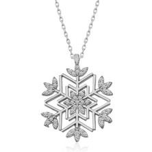 Gümüş Kar Tanesi Kolye