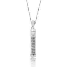 Gümüş Silindir Cevşen Dualı Kolye