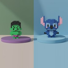 Teknik Durak Sevimli Ikili Karakter Nano Blok Seti - 3D Mikro Yapım Figürleri (2 Farklı Model)