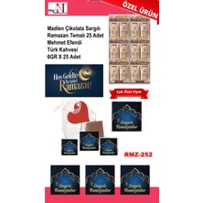 Mynil Madlen Çikolata Sargılı Ramazan Temalı 25 Adet - Mehmet Efendi Türk Kahvesi 6gr x 25 Adet