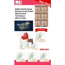 Mynil Madlen Çikolata Sargılı Ramazan Temalı 25 Adet - Mehmet Efendi Türk Kahvesi 6gr x 25 Adet