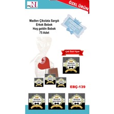 Mynil Madlen Çikolata Sargılı Erkek Bebek Hoş Geldin Bebek 75 Adet