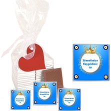 Mynil Madlen Çikolata Sünnetimize Hoşgeldiniz Marka 70 Adet Jelatin Poşetli Kalpli Etiketli