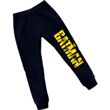 Sedirli Batman Baskılı Çocuk Eşofman Takımı 3 Iplik Şardonlu Pamuklu Kumaş Kapüşonlu