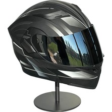 Scharf 902 Çene Açılır Motosiklet Kaskı – Güneş Gözlüklü (Silver Vizörlü)Mx1 Whıte