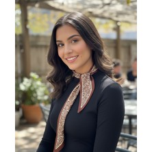 Royal Şeritli Fular Bandana Estascarf 7,5X100CM