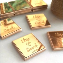 Mynil Düğün Çikolatası,nişan Söz Çikolatası,bebek Çikolatası Madlen Üzerine Pleksi Yazılı