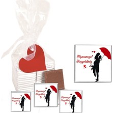 Mynil Madlen Çikolata Nişanımıza Hoşgeldiniz Marka 25 Adet Jelatin Poşette Kurdelalı Kalp Etiketli