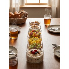 Countra 6’lı Cam Kahvaltılık Kase Seti Şeffaf Cam Sunum ve Mezelik Kasesi 365 ml