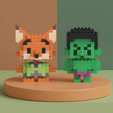 Teknik Durak Sevimli Ikili Karakter Nano Blok Seti - 3D Mikro Yapım Figürleri (2 Farklı Model)