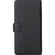 Gp Iguana Coppet 6.7 Inch Uyumlu Deri Kartlıklı Kılıf Erc1 Siyah