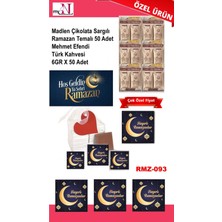 Mynil Madlen Çikolata Sargılı Ramazan Temalı 50 Adet - Mehmet Efendi Türk Kahvesi 6gr x 50 Adet