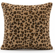 Molinella 4’lü Peluş Leopar Desenli Kırlent Kılıfı – Dekoratif Ev Tekstili 45X45 cm