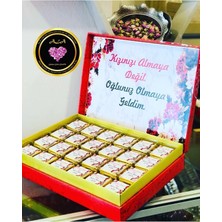 Mynil Kişiye Özel Baskılı Çikolata Kutusu, 72'li, Şık ve Lezzetli Hediye