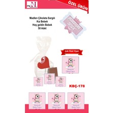 Mynil Madlen Çikolata Sargılı Kız Bebek Hoş Geldin Bebek 50 Adet