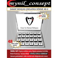 Mynil Damat Bohçası Çikolatası (Kutulu) 48 Li - 3,6 x 3,6 cm 48 Adet Etiket + 2 Kapak Etiketi Hediye