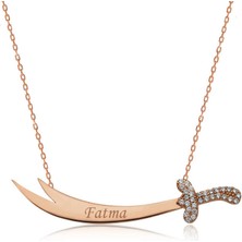 Gümüş Isimli Zülfikar Kılıcı Bayan Kolye