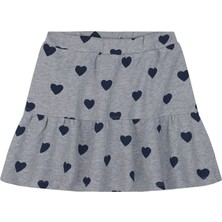 Antebies Organik Gri Melanj Kız Çocuk Etek