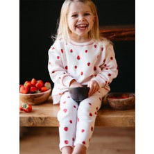 Antebies Organik Pembe Kız Bebek Sweatshirt Tayt Takımı