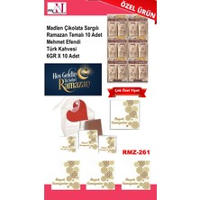 Mynil Madlen Çikolata Sargılı Ramazan Temalı 10 Adet - Mehmet Efendi Türk Kahvesi 6gr x 10 Adet