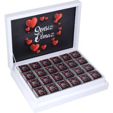 Mynil Sensiz Olmaz Temalı Baskılı Çikolata