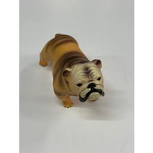 BNG STR Plastik Oyuncak Büyük Boy Hayvan Bulldog Köpek 17 cm