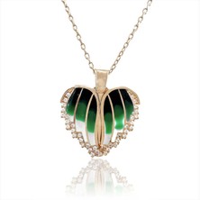 Gümüş Rose Kalpli Isimli Bayan Kolye