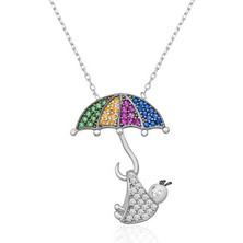 Gümüş Doğan Bebek Kolye