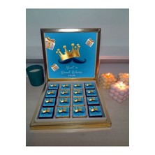 Mynil Damat Bohçası Hediyelik Çikolata 48 Adet Gold Kutulu Isme Özel