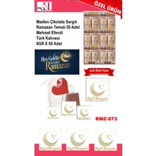 Mynil Madlen Çikolata Sargılı Ramazan Temalı 50 Adet - Mehmet Efendi Türk Kahvesi 6gr x 50 Adet
