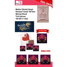 Mynil Madlen Çikolata Sargılı Ramazan Temalı 100 Adet - Mehmet Efendi Türk Kahvesi 100 gr x 1 Adet