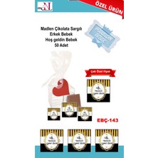 Mynil Madlen Çikolata Sargılı Erkek Bebek Hoş Geldin Bebek 50 Adet
