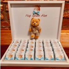 Mynil Bebek Hediyesi Çikolata Erkek Bebek Çikolatası Ayıcıklı Bebek Çikolatası Doğum Günü Çikolatası